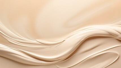 Pure Liquid cream texture smooth creamy cosmetic product background. cream texture for backdrop. foundation strokes background, Makeup creamy texture. Skin tone cosmetic product.