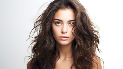 Fototapeta premium young brunette woman with gorgeous hair