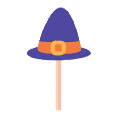 Isolated halloween lollipop candy icon Vector