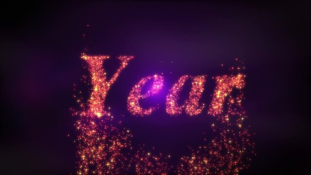 New Year 2024 loopable background Animation in 4K