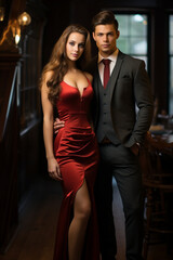 Glamour photoshoot of an 21-year-old couple model
