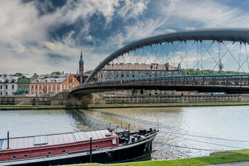 Ancient bridge in Krakow, Poland