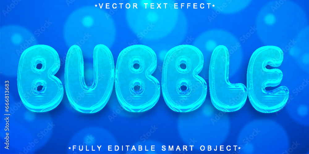 Poster Bubble Vector Fully Editable Smart Object Text Effect