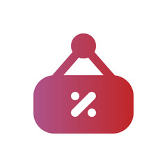 store sign flat gradient icon