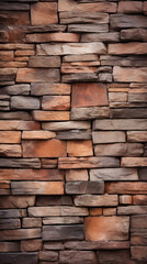 A diverse arrangement of rocks forming a sturdy stone wall