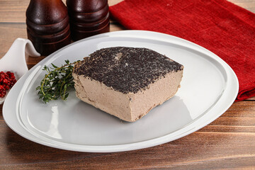Delicous liver pate snack appetizer