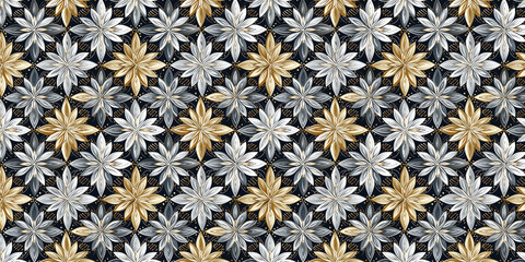 Gold and silver holiday pattern 4K