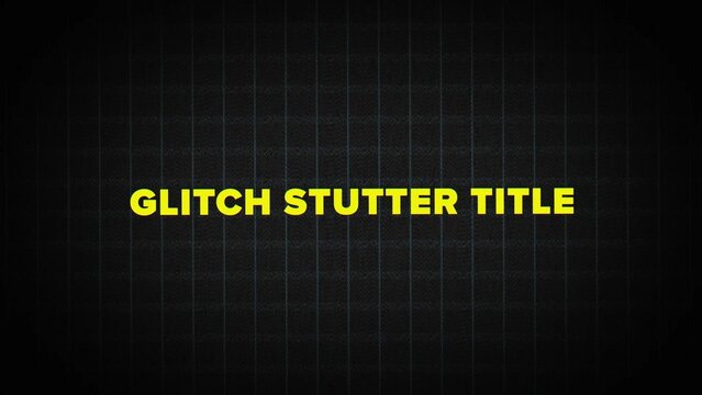 Glitchy Text Stutter Title Intro