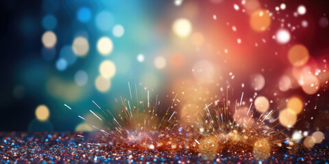 Happy New Year Background with glitter with copy space