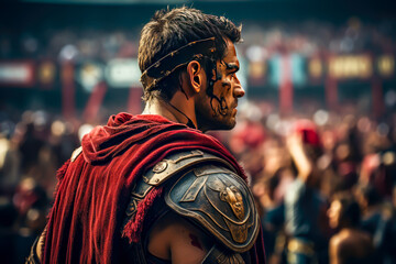 gladiators and roman soldiers, empire, scenes, cinematic style - obrazy, fototapety, plakaty