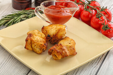 Chicken breast shashlik - grilled meat