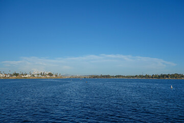 Mission Bay packed with surrounding recreational areas, San Diego, California