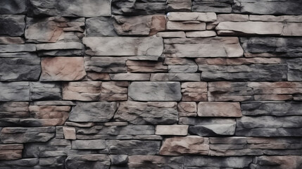 A sturdy and durable wall constructed with a combination of stones and cement