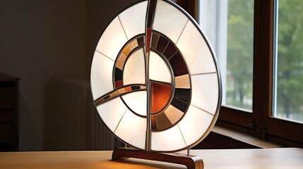 Stained glass table lamp design. Generation AI