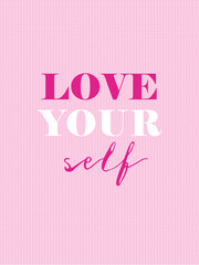 Affirmation in barbie style.  Design with text. Illustration for prints, wall art, cover, wrapping, poster