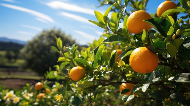 The citrus groves are in full bloom