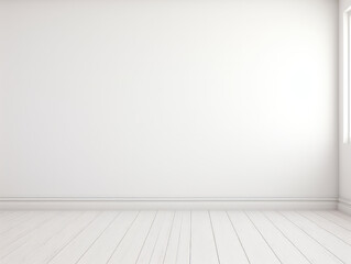 White wall in a white room