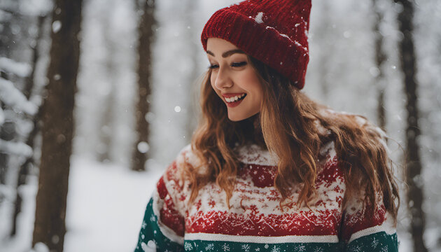 Snowy Red Babe - Powered by Adobe