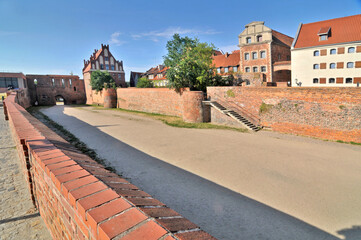 Toruń Castle or Thorn Castle  of the Teutonic Order located in Poland © robnaw