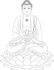 Amitabha Buddha Buddhism (Sketch illustrations)