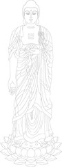 Amitabha Buddha Buddhism (Sketch illustrations)