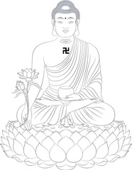 Amitabha Buddha Buddhism (Sketch illustrations)