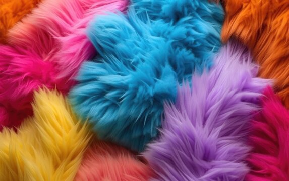 Colorful furry plushie texture