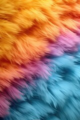 Colorful furry plushie texture - obrazy, fototapety, plakaty
