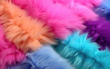 Obraz premium Colorful furry plushie texture