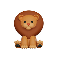 Cute 3D Character Lion Toy © Natty Blissful