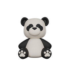 Cute 3D Character Giant Panda Toy © Natty Blissful