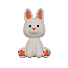 Cute 3D Character Rabbit Toy