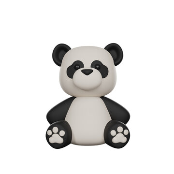 Cute 3D Character Giant Panda Toy