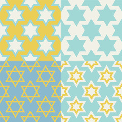 Set of star of David pattern. Use as one backdrop or separate