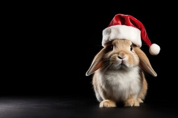 tender christmas rabbit - obrazy, fototapety, plakaty
