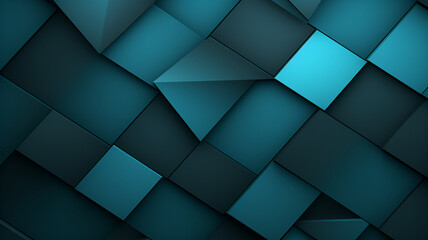 geometric abstraction wallpaper background. . Cyan Blue Hue, with a tinge of Carbon Black - obrazy, fototapety, plakaty