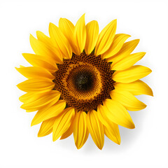 Fototapeta premium Sunflower on white background