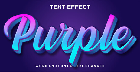 Obraz premium Purple text effect. Editable font style