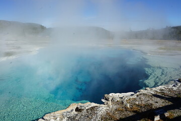 Sapphire pool in Yellowstone Park