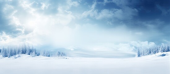 Snowy scenery during a blizzard