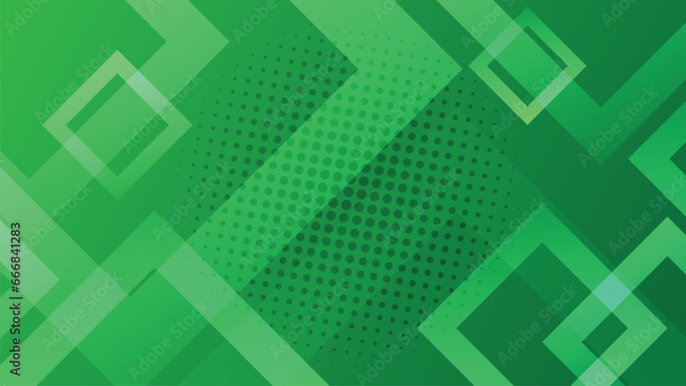Poster modern abstract geometric background. green background with geometric pattern elements for presentat