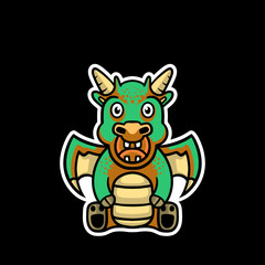 Dragon mascot cartoon design 