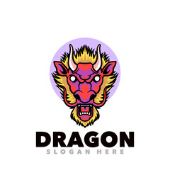 Dragon head mascot logo 