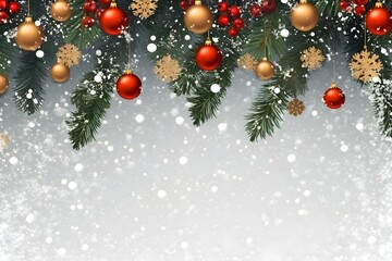 Fototapeta na wymiar クリスマスの飾りの背景素材
