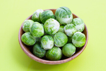 Fototapeta premium Fresh brussels sprouts. Organic vegetables