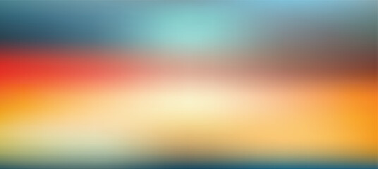 Colorful Sunset Gradient Vector Background,Simple form and blend of color spaces as contemporary background graphic backdrop - obrazy, fototapety, plakaty