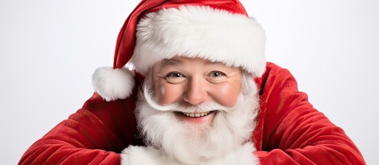 Christmas concept joyful Santa isolated on white