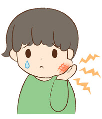 歯が痛い男の子