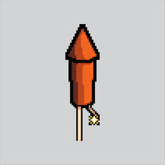 Pixel art illustration fireworks. Pixelated rocket. Rocket fireworks pixelated for the pixel art game and icon for website and video game. old school retro.
