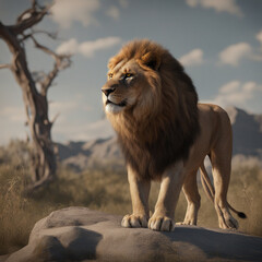 lion, wild, king, portrait, predator, feline, leo, dangerous, jungle, fur, roar, big cat, big, safari, carnivore, nature, zoo, wildlife, animal, cat